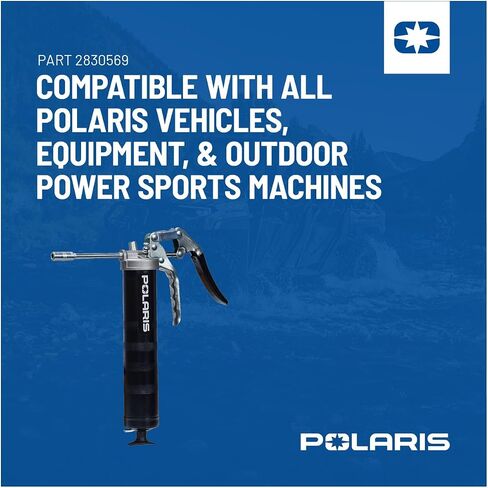 Polaris Heavy Duty Pistol Grip Grease Gun, 14 Oz Cartridge - Ultimate Lubrication Solution for Smooth Vehicle Performance and Lifespan, 18" Hose, 5,000 PSI, Ideal for All Vehicles, ATVs and UTVs in Saudi Arabia
