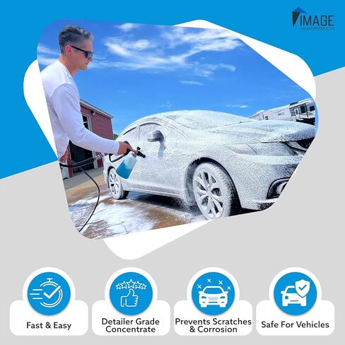 استبدال الشمع لمنتجات غسيل الصور (رغوي) - واقي للشاحنات/المركبات الترفيهية/السيارات/القوارب/المقطورات/المعدات. رغوة للتشغيل/الشطف (128 أونصة سائلة) in Kuwait