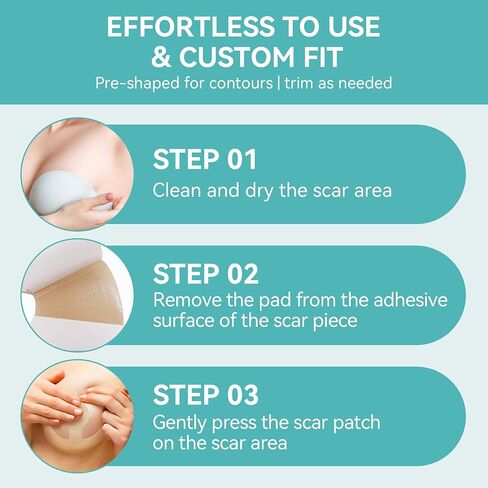 Breast Silicone Scar Sheets – 8 Areola Circles + 4 Anchor Patches | Medical Grade, Reusable & Waterproof Scar Tape for Breast Surgery, Implants, Lift, Reduction & Mastectomy Recovery in Saudi Arabia