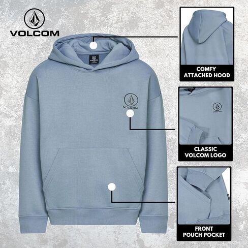 سترة Volcom للأولاد بغطاء رأس مكونة من 2 سترة للأولاد من القطن المريح الفاخر مقاس 8-20 in Saudi Arabia