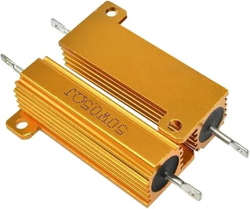 RX24 50W الألومنيوم الطاقة معدن شل حالة Wirewound المقاوم 12K 15K 20K 22K 25K 30K 33K 47K 50K 60K 75K 82K 100K 150K 200K 300K (RX24 50W 9R 1 قطعة) in Saudi Arabia