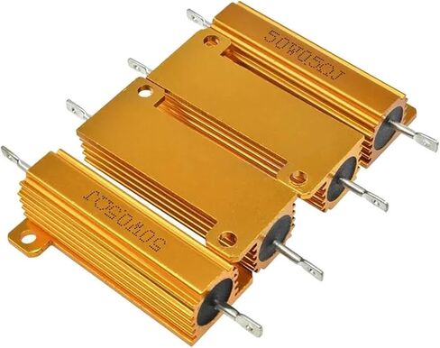 RX24 50W الألومنيوم الطاقة معدن شل حالة Wirewound المقاوم 12K 15K 20K 22K 25K 30K 33K 47K 50K 60K 75K 82K 100K 150K 200K 300K (RX24 50W 9R 1 قطعة) in Saudi Arabia