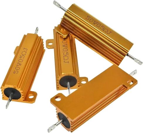RX24 50W الألومنيوم الطاقة معدن شل حالة Wirewound المقاوم 12K 15K 20K 22K 25K 30K 33K 47K 50K 60K 75K 82K 100K 150K 200K 300K (RX24 50W 9R 1 قطعة) in Saudi Arabia