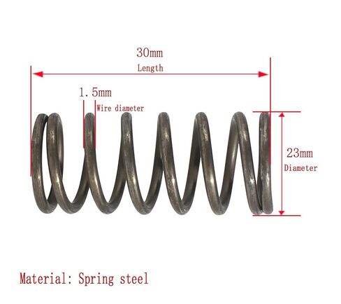 Spring Steel Compression Spring 1.5mm Wire 22-23mm OD 25-100mm Length(1.5x23x90mm) in Kuwait
