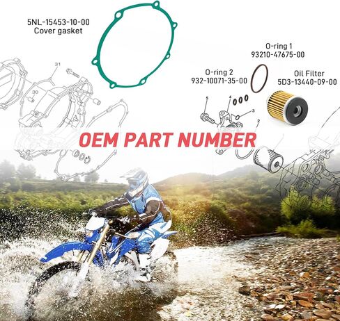 Clutch Friction Steel Plates Kit & Gasket & Oil Filter Compatible with Yamaha WR250F YZ250F YZ WR 250f 2001-2013 in Saudi Arabia