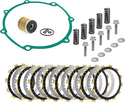 Clutch Friction Steel Plates Kit & Gasket & Oil Filter Compatible with Yamaha WR250F YZ250F YZ WR 250f 2001-2013 in Saudi Arabia