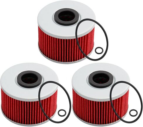 3 عبوات فلتر زيت HF113 مع حلقات دائرية، بديل لهوندا TRX250 CBF250 TRX400X TRX300X ATC350X TRX350 TRX300EX TRX350TE TRX400EX TRX450FE، يستبدل 15412HM5A10 15412-MGE-D01 in Saudi Arabia