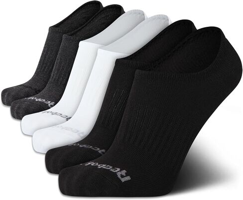 Reebok Mens No Show Socks - 6 Pack Breathable Cushioned Athletic Performance Low Cut Socks for Men (Sizes: 6-12.5) in Saudi Arabia