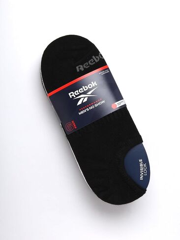 Reebok Mens No Show Socks - 6 Pack Breathable Cushioned Athletic Performance Low Cut Socks for Men (Sizes: 6-12.5) in Saudi Arabia