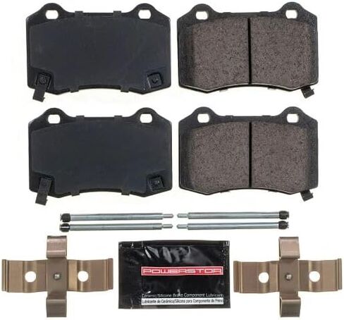 Power Stop Z23-1053 Rear Z23 Evolution Sport Carbon Fiber Infused Ceramic Brake Pads with Hardware For Cadillac CTS Chevy Camaro Dodge Charger Challenger Jeep Grand Cherokee [Application Specific] in Saudi Arabia