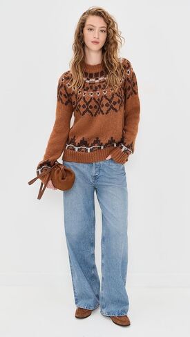 MOON RIVER Women's Isle Hairy Pullover Sweater in Saudi Arabia
