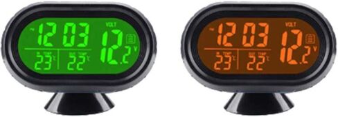 متعددة الوظائف السيارات السيارات LCD ساعة رقمية ميزان الحرارة مراقب الجهد ، سيارة ميزان الحرارة الرقمي الفولتميتر على مدار الساعة in Saudi Arabia