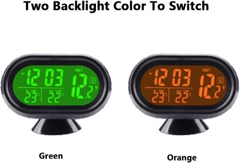 متعددة الوظائف السيارات السيارات LCD ساعة رقمية ميزان الحرارة مراقب الجهد ، سيارة ميزان الحرارة الرقمي الفولتميتر على مدار الساعة in Saudi Arabia