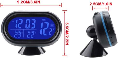 متعددة الوظائف السيارات السيارات LCD ساعة رقمية ميزان الحرارة مراقب الجهد ، سيارة ميزان الحرارة الرقمي الفولتميتر على مدار الساعة in Saudi Arabia