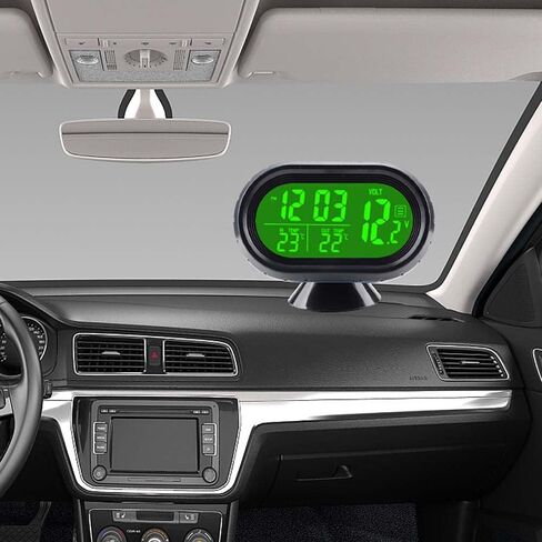 متعددة الوظائف السيارات السيارات LCD ساعة رقمية ميزان الحرارة مراقب الجهد ، سيارة ميزان الحرارة الرقمي الفولتميتر على مدار الساعة in Saudi Arabia