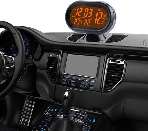 متعددة الوظائف السيارات السيارات LCD ساعة رقمية ميزان الحرارة مراقب الجهد ، سيارة ميزان الحرارة الرقمي الفولتميتر على مدار الساعة in Saudi Arabia