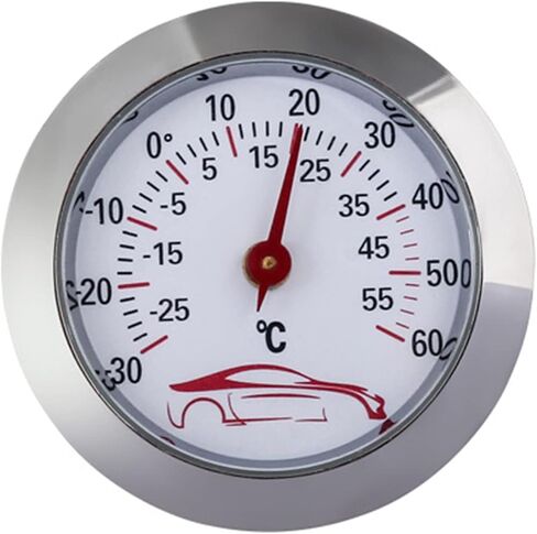 Round Temperature Testing Gauge -30 to 60℃ Car Thermometer Embedded Accuracy Temp Monitor No Required Meter Accuracy Temp Monitor No Required in Saudi Arabia