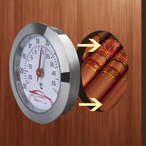 Round Temperature Testing Gauge -30 to 60℃ Car Thermometer Embedded Accuracy Temp Monitor No Required Meter Accuracy Temp Monitor No Required in Saudi Arabia