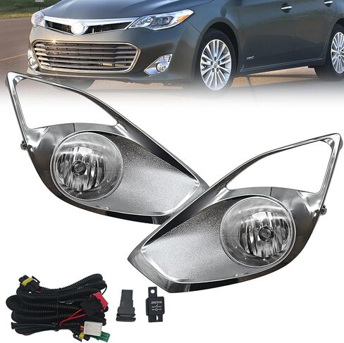 Driving Fog Lights Compatible with Toyota Camry 2002-2004/ Corolla 2005-2008/ Solara 2002-2003 Bumper Fog Lamps with Halogen Bulb & Switch and Wiring Kit in Kuwait
