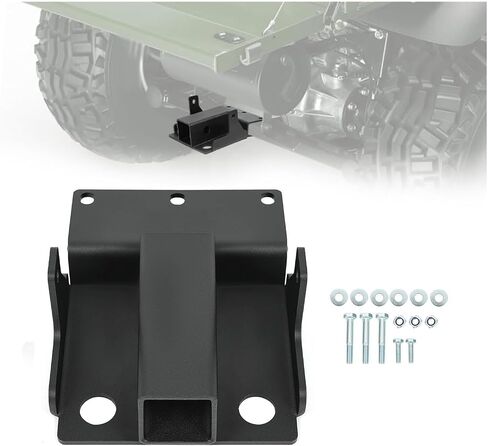 جهاز استقبال وصلة المقطورة مقاس 2 بوصة من KUAFU متوافق مع Kawasaki Mule 600 610 2005-2016، Mule SX 2017-2025 مجموعة لوحة استقبال وصلة سحب المقطورة الخلفية in Saudi Arabia