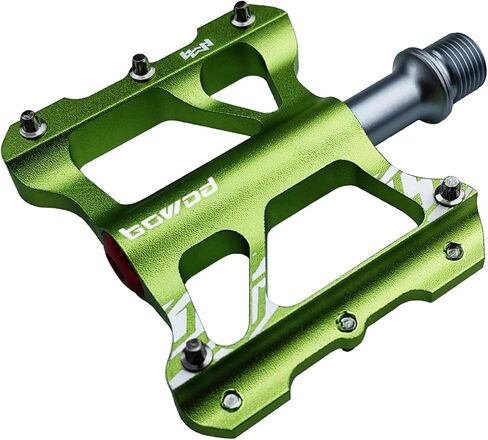 Youth MTB Mountain Bike Colored Pedals, Small Road Bike Pedals Womens MTB Flat Pedal, Kids BMX Pedals for Children's bicyle and Kid's Bike 9/16, CNC Aluminum Pedal w Cr-Mo Axel, 2Bearings,10Pins in Saudi Arabia