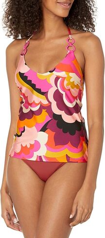 Trina Turk Women's Standard Fan Faire Tankini Top-Adjustable, Tie Back, Swimwear Separates in Saudi Arabia
