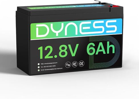 12V 6Ah LiFePO4 Battery, 76.8W Lithium Battery Built-in 6A BMS, A+ Grade Cell 4000+ Deep Cycles, Perfect for Kid Scooters, Fish Finder, Power Tools, Camping, UPS in Saudi Arabia
