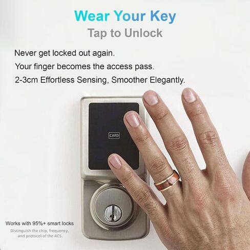 Koa Wood Band Inlay RFID Smart Ring سيراميك إيبوكسي أسود أو مطلي بالذهب معرف T5577 / IC CUID (GEN2) رقاقة استنساخ قابلة لإعادة الكتابة 125 كيلو هرتز / 13.56 ميجا هرتز حلقة بطاقات المفاتيح للتحكم في الوصول in Kuwait