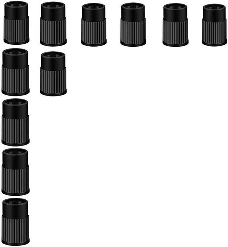 30 PCS Black Plastic Tire Valve Stem Caps with Core Remover Tool, Universal Air Valve Covers for Cars Trucks SUVs Motorcycles and Bike in Kuwait
