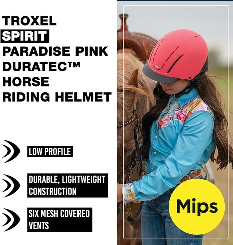 Troxel Spirit MIPS Duratec Horseback Riding Helmet Pink L in Kuwait