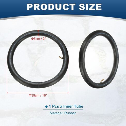 PATIKIL 16x2.125 Butyl Inner Tube, 1 Pcs Thicker Butyl Rubber Tire Tube for 16 Inch Electric Scooters and Mini Bikes Replacement in Saudi Arabia