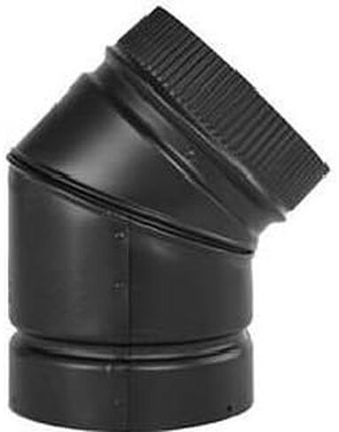 6" x 45 Degree Elbow Black Stovepipe - 22 Gauge in Saudi Arabia