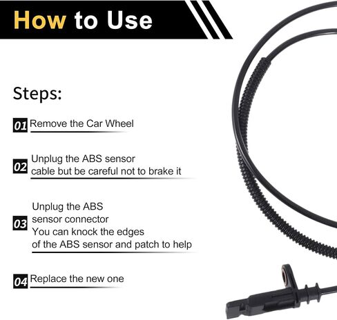 ABS عجلة السرعة الاستشعار ABS الاستشعار نظام الفرامل المضادة للقفل الاستشعار رقم 9661965680 لفورد لموستانج 2002-2004 1 قطعة الجبهة اليمنى in Saudi Arabia