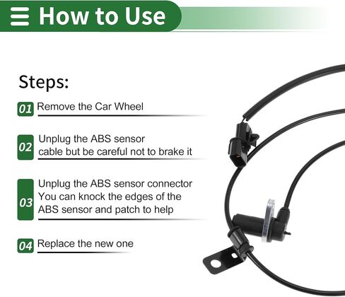 Motoforti ABS عجلة السرعة الاستشعار ABS الاستشعار نظام الفرامل المضادة للقفل حساس لميتسوبيشي جالانت 2004-2012 No.4670A371 جبهة اليسار in Kuwait