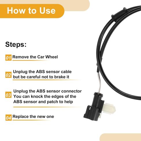 مستشعر سرعة العجلات ABS رقم 8U9Z2C191A مستشعر ABS الخلفي الأيسر مستشعر نظام الكبح المضاد للقفل لفورد F53 الهيكل المجرد 2008-2019 in Kuwait