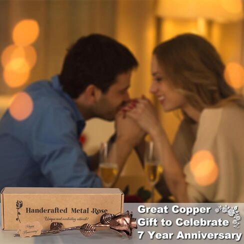 هدايا الذكرى السنوية البرونزية لمدة 8 سنوات - الذكرى السنوية الثامنة للذكرى السنوية الثامنة لهدية برونزية، وردة أبدية لمدة 8 سنوات من الذكرى السنوية للزفاف، مصنوعة يدويًا من البرونز الملون الذكرى السنوية الثامنة للزوجة عمل فني أبدي in Kuwait