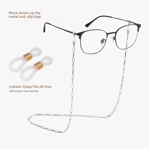 Glasses Chain for Women Sunglasses Eyeglass Strap for Girls 2 Pcs Stylish Eye Glasses Holders around Neck in Saudi Arabia