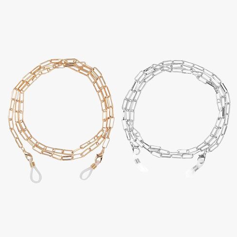 Glasses Chain for Women Sunglasses Eyeglass Strap for Girls 2 Pcs Stylish Eye Glasses Holders around Neck in Saudi Arabia