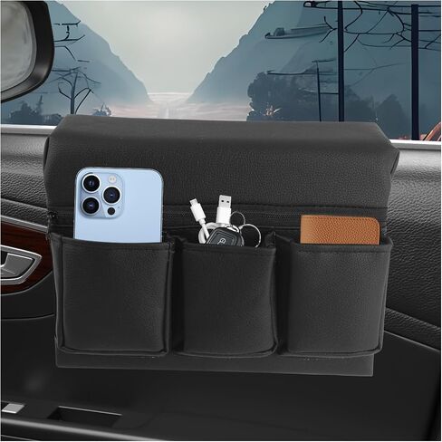 Car Armrest Storage Box for Window,Multi-Function Car Window Armrest Organizer with Multiple Storage Pockets,Arm Rest Organizer Cars Windows for Armrests and Increasing Storages in Saudi Arabia