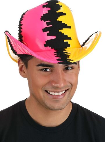 Pink & Yellow Macho Man Randy Savage Deluxe Cowboy Hat in Saudi Arabia