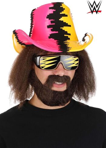 Pink & Yellow Macho Man Randy Savage Deluxe Cowboy Hat in Saudi Arabia