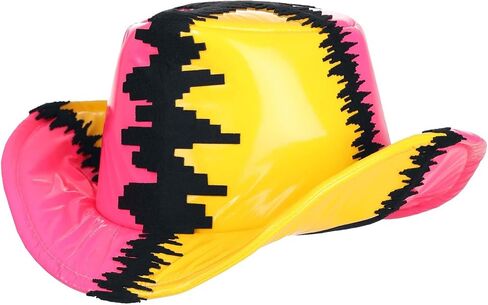 Pink & Yellow Macho Man Randy Savage Deluxe Cowboy Hat in Saudi Arabia
