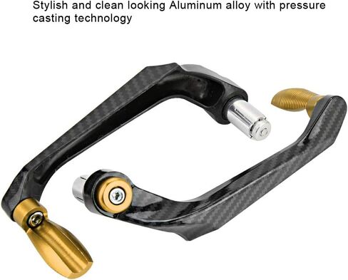 7/8inch Universal 22MM CNC Handlebar Brake Clutch Lever Hand Guard Protector for Motorcycle (Gold) in Saudi Arabia
