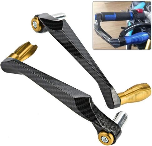 7/8inch Universal 22MM CNC Handlebar Brake Clutch Lever Hand Guard Protector for Motorcycle (Gold) in Saudi Arabia
