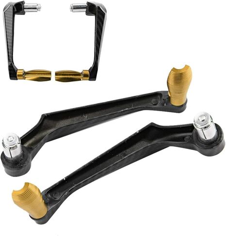 7/8inch Universal 22MM CNC Handlebar Brake Clutch Lever Hand Guard Protector for Motorcycle (Gold) in Saudi Arabia