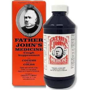 Father John’s Cough Medicine Original – Licorice Flavor Cough Syrup for Adults and Ages 6+, Dextromethorphan HBr 10mg, Cod Liver Oil Base for Throat and Coughing (8 Fluid Ounces) in Saudi Arabia