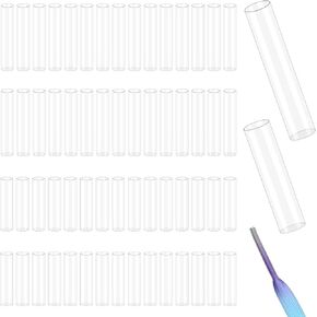 60 Pcs Sneakers Shoe Laces Shortening Repair Aglet Tips 2 Lengths Heat Shrink Shoelaces Ends Repair Kit Shoe Lace Ends Tips Clear Plastic Aglet Replacement for Shoestring Data Cable Protection in Kuwait