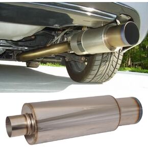 Motors Univeral 4" N1 Burnt Tip Stainless Steel Muffler Weld on Exhaust 2.5" Inlet in Kuwait