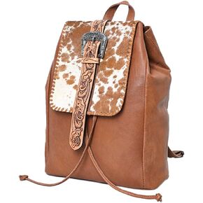 American Darling Women's Backpack Bag Western Hand Tooled Hair On Genuine Leather Handbag in Saudi Arabia