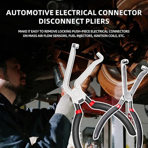 Electrical Disconnect Pliers 37960, Automotive Electrical Connector Disconnect Pliers for Cars, Fuel Line Petrol Clip Pipe Pliers, Long Spark Plug Disassembly Pliers for Push Tab Electrical Connector in Saudi Arabia